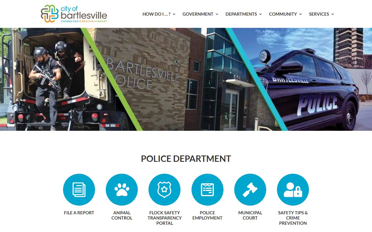 Bartlesville 72 hour booking police department website