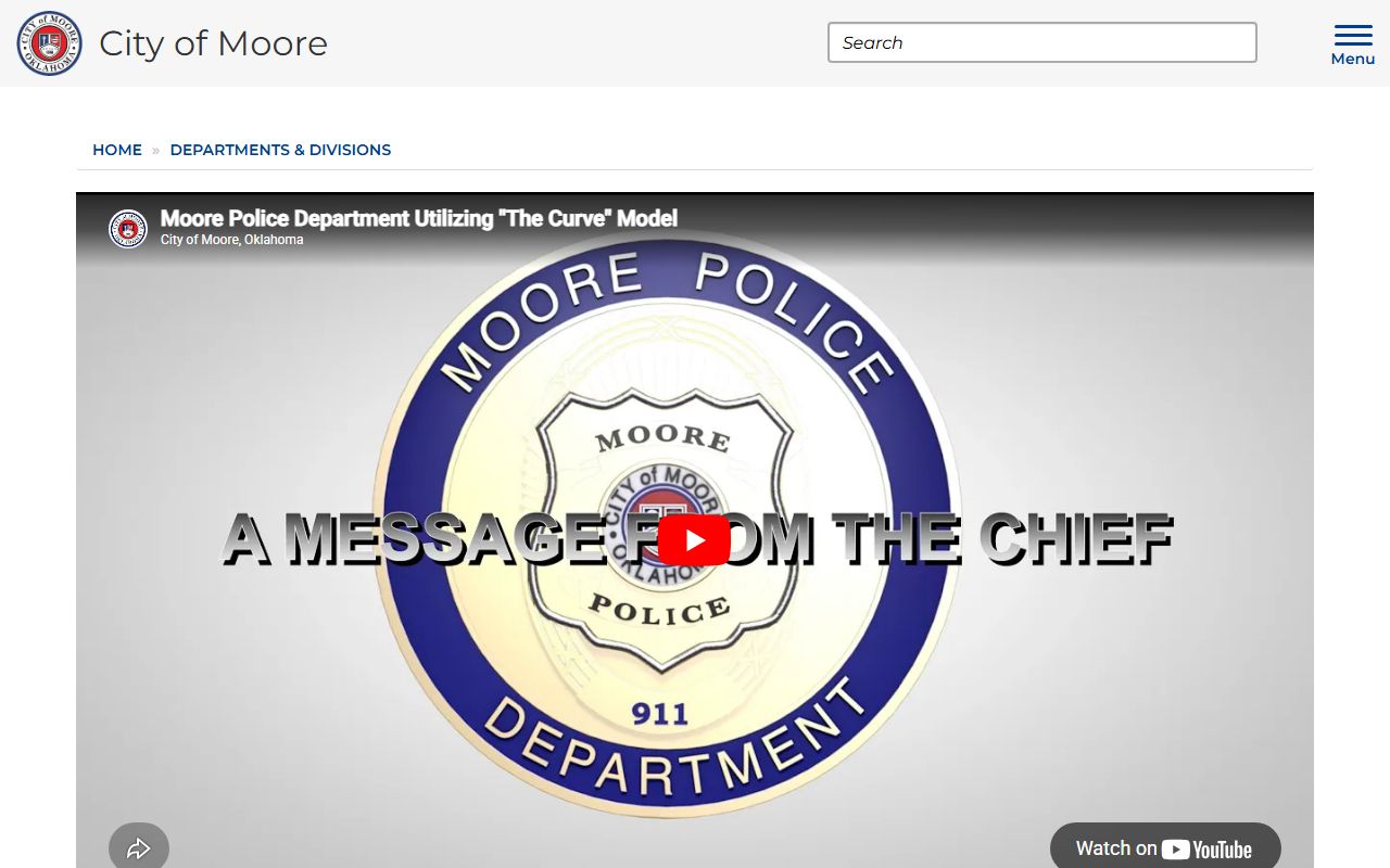 Moore 72 hour booking Moore Police Department website