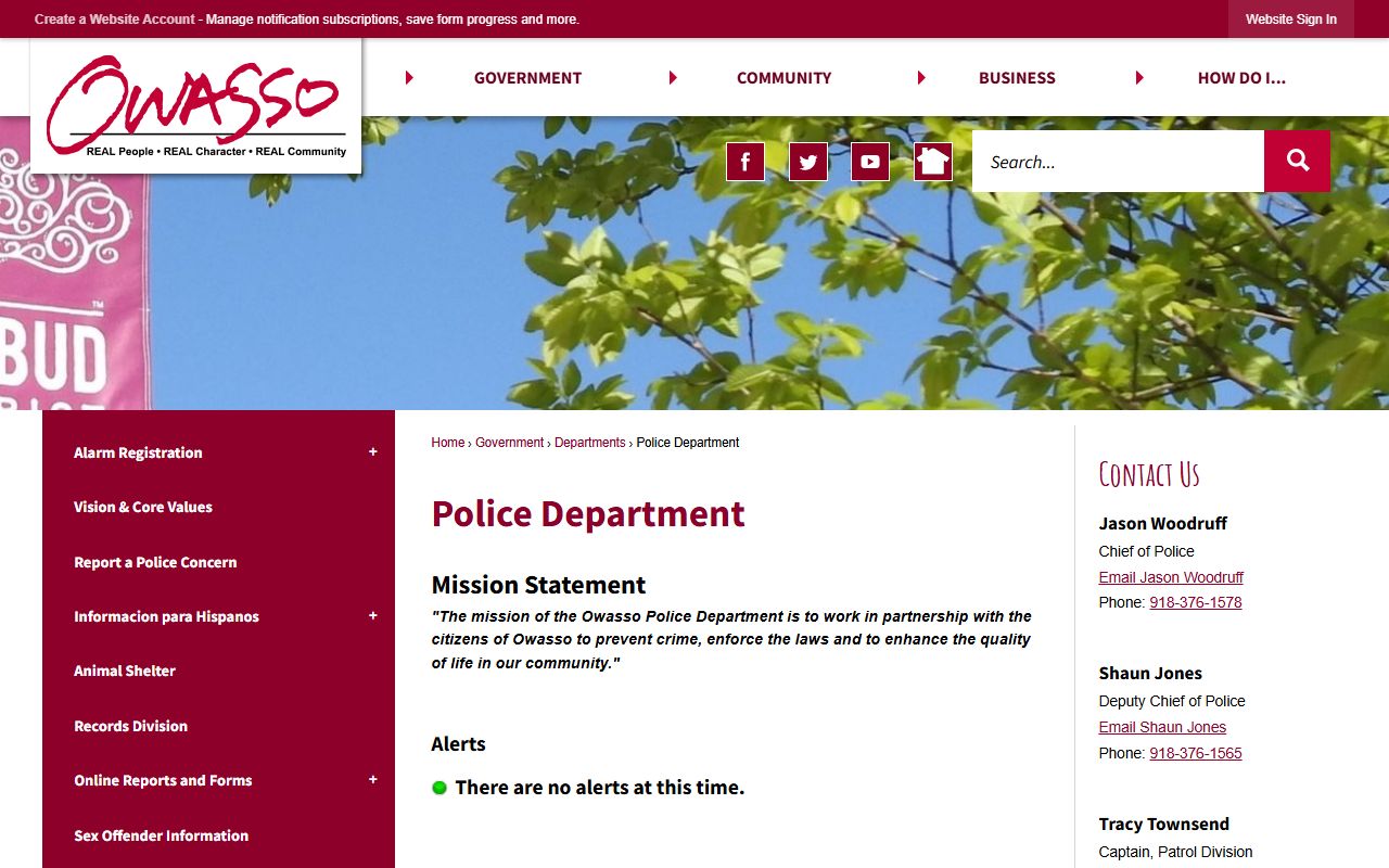 Owasso 72 hour booking police department website