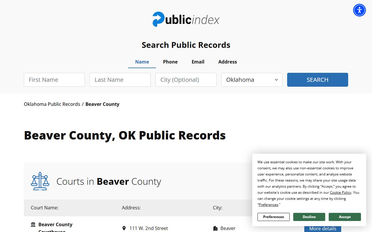 Beaver County 72 hour booking public records
