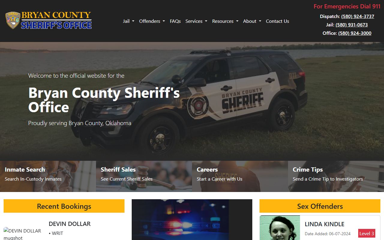 Bryan County 72 hour booking sheriff's office