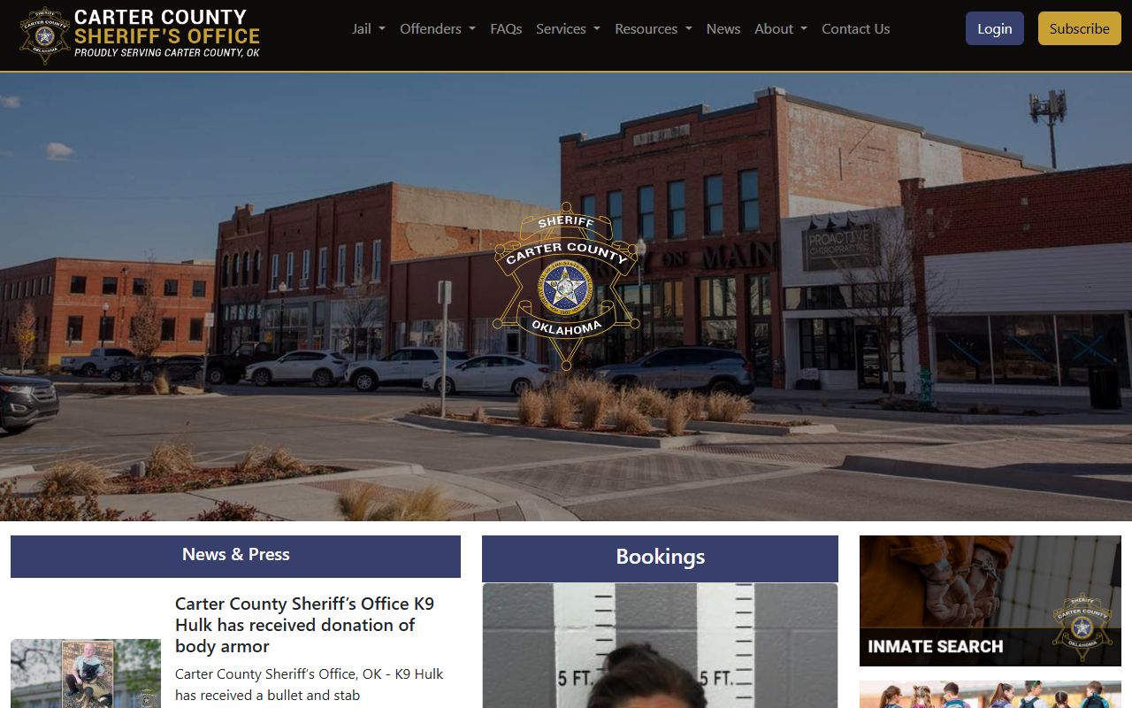 Carter County 72 hour booking Sheriff's Office website