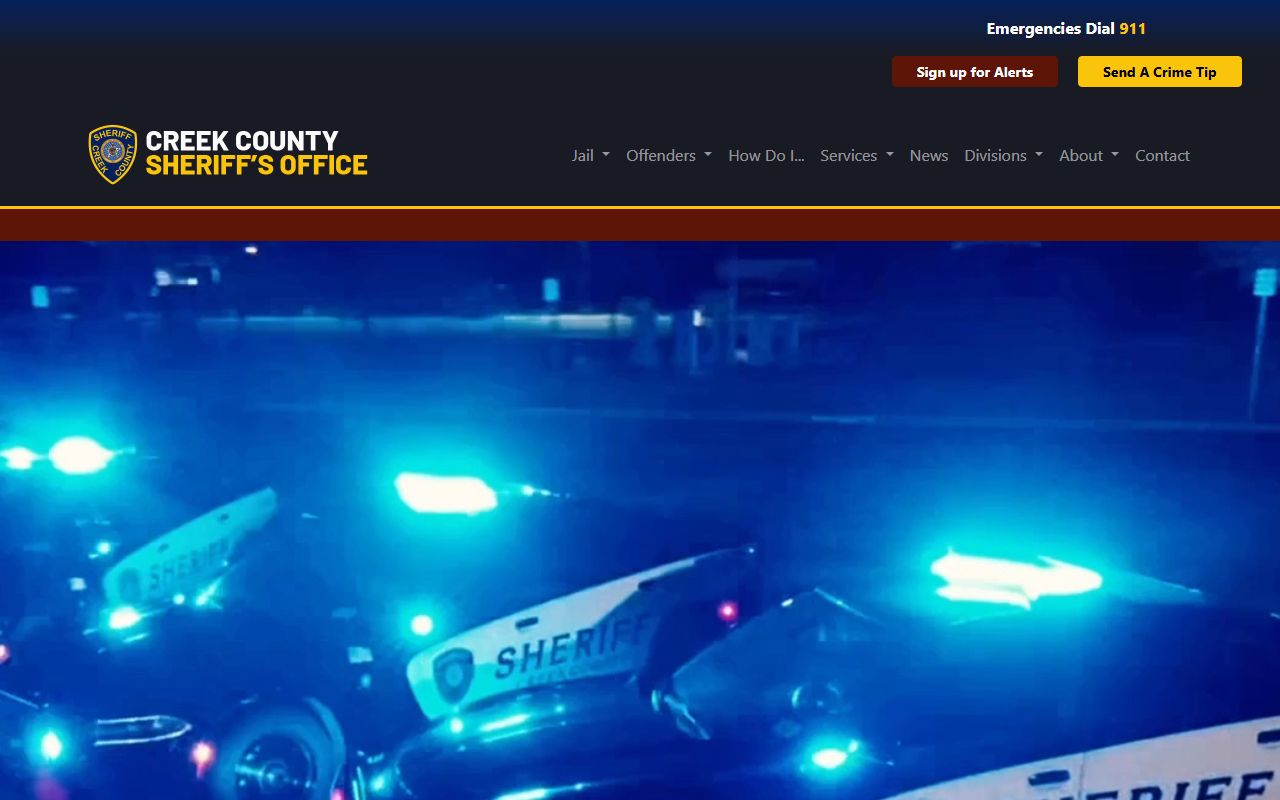 Creek County 72 hour booking Sheriff's Office website