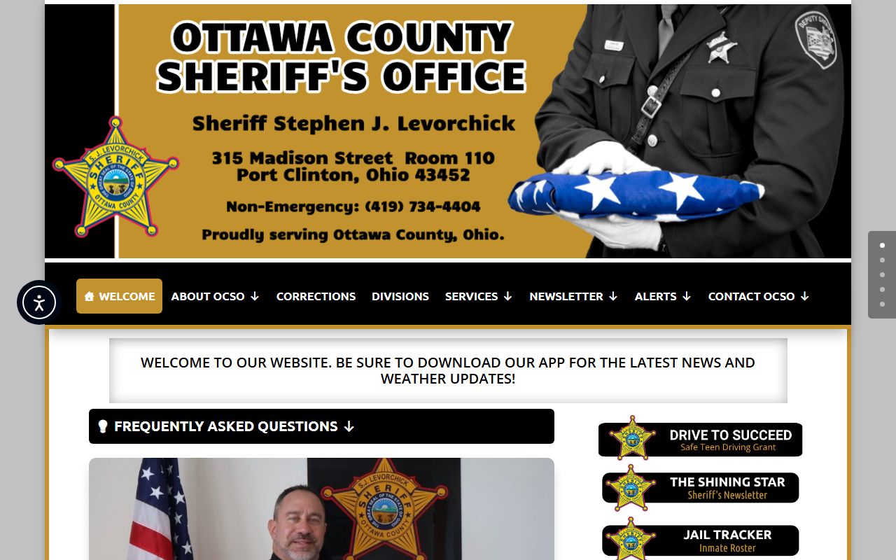Ottawa County 72 hour booking Sheriff's Office website