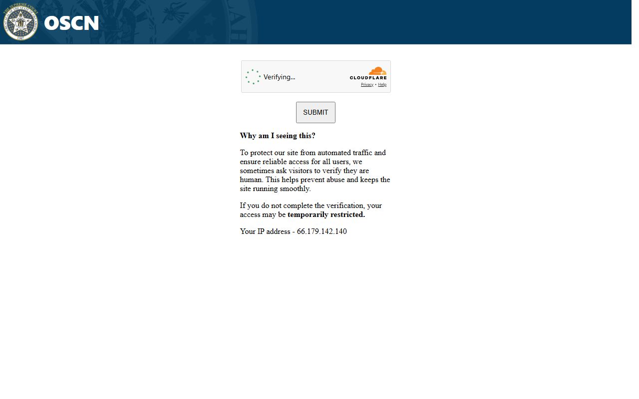 Oklahoma 72 hour booking OSCN case search portal
